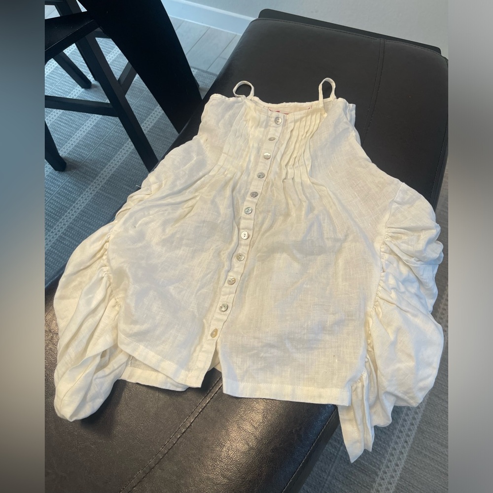 Paper Wings 100% linen sleeveless Dress 2